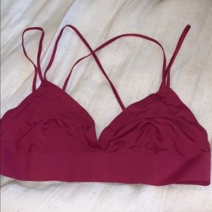 burgundy bralette